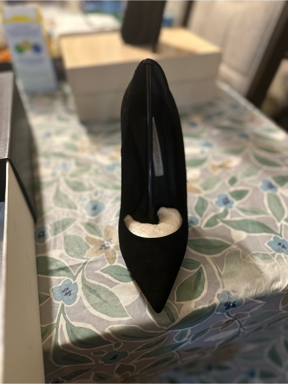 Gianmarco Lorenzi Black Pointed Toe Suede Stiletto Pumps